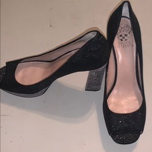 Vince Camuto sparkle peep toe